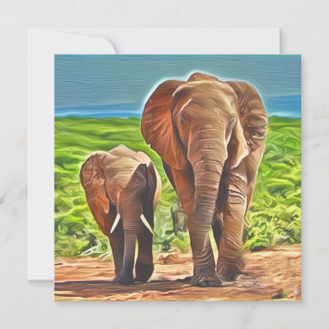 Mom and Baby Elephant  (Front)