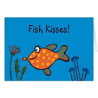 Mom and Baby Fish Kisses Cards
