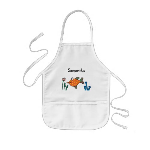 Mom and Baby Fish Kisses Kids Apron