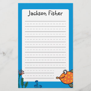 Mom and Baby Fish Kisses Stationery