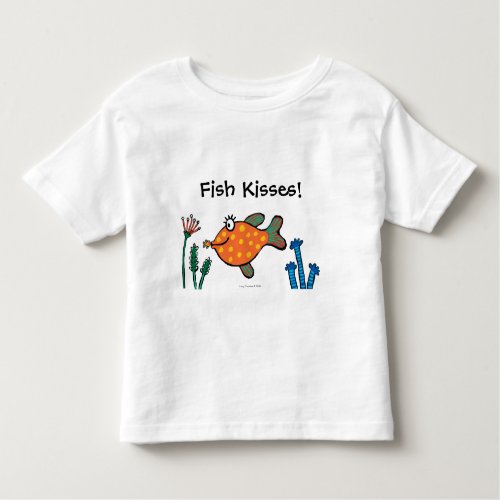 Mom and Baby Fish Kisses Toddler T_shirt