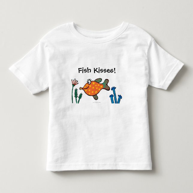 Mom and Baby Fish Kisses Toddler T-shirt (Front)