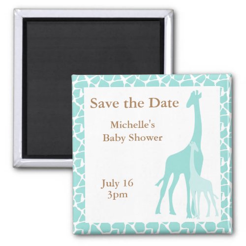 Mom and Baby Giraffe Save the Date Magnets