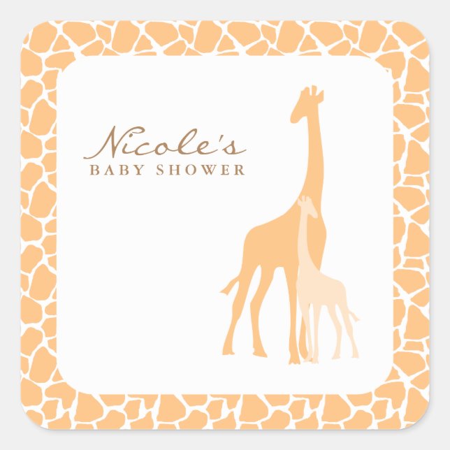 Mom and Baby Giraffe Stickers (Front)