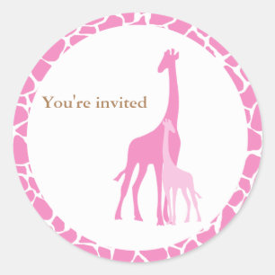 Mom and Baby Giraffe Stickers