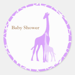 Mom and Baby Giraffe Stickers