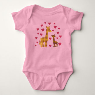 Mom and Baby Giraffes Bodysuit