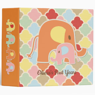 Mom and Baby Girl Elephant Photo Binder