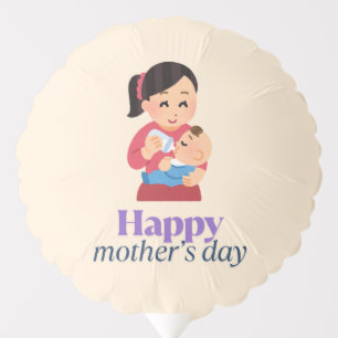 Mom and baby, happy mother's day balloon