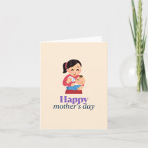 Mom and baby, happy mother's day