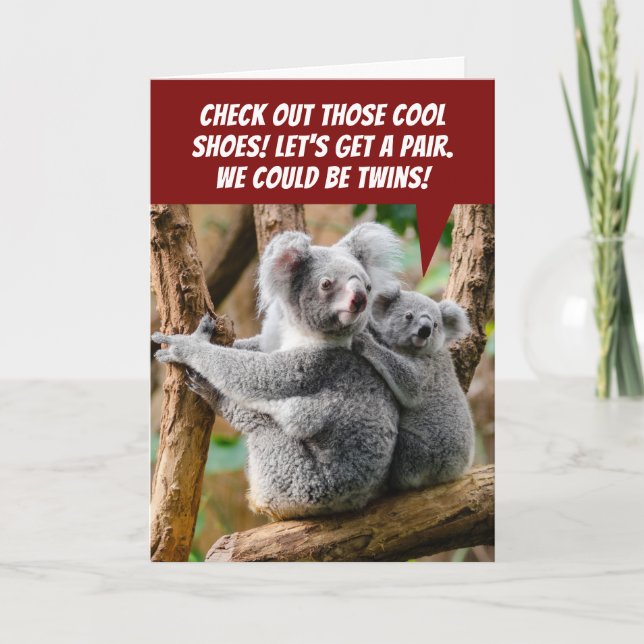 Mom and Baby Koala Bear- Quality Time Together Card (Front)