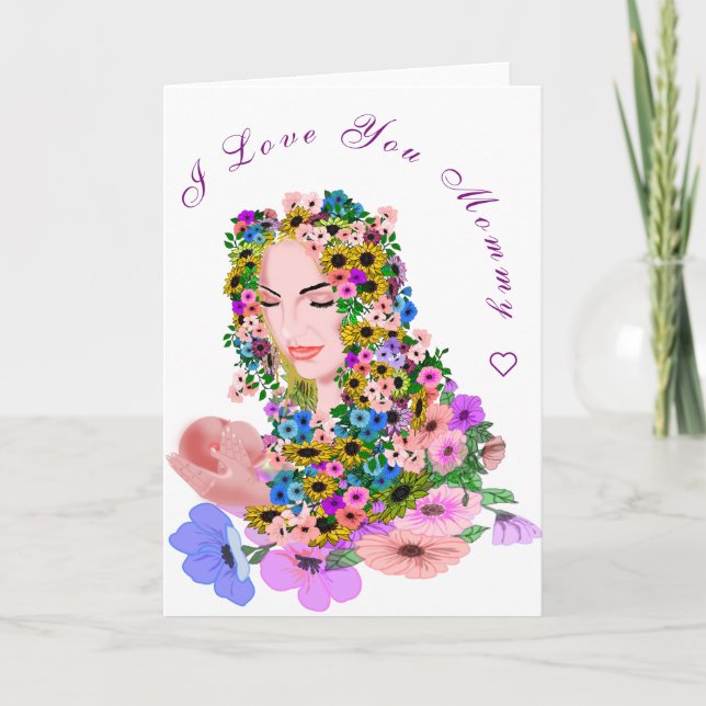 Mom and Baby Love Mother's Day Card (Front)
