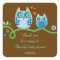 Mom and Baby Owl Baby Shower Favor Sticker