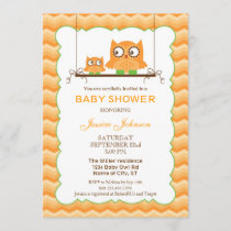 Mom and Baby Owls Unisex Baby Shower Invitation
