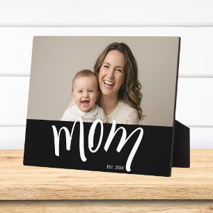 Mom and Baby Photo Custom Year Established  Plaque