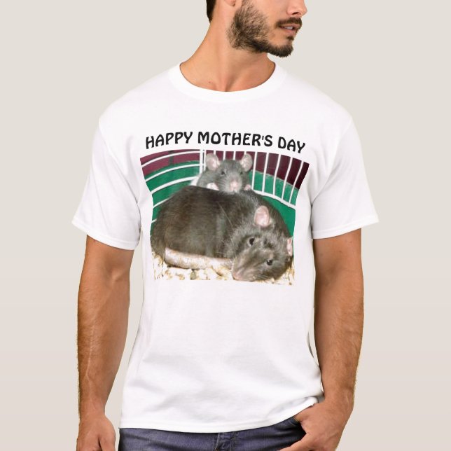 MOM AND BABY RAT HAPPY MOTHER'S DAY T-Shirt (Front)