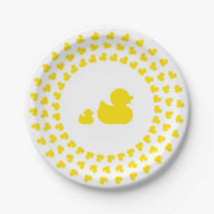 Mom and Baby Rubber Ducks Paper Plates