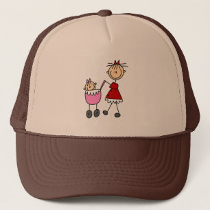 Mom And Baby Stick Figures Hat