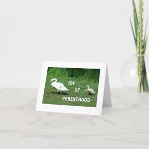 MOM AND BABY SWAN /BIRTH CONGRATS CARD