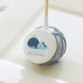 Mom and Baby Whale Baby Shower {blue} Cake Pops (Front Insitu)