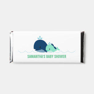 Mom and Baby Whale Baby Shower Hershey Bar Favors
