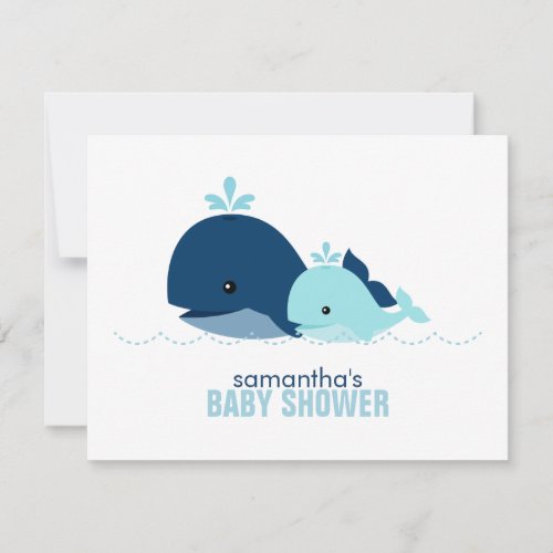 Mom and Baby Whale Mom Advice Cards {blue}