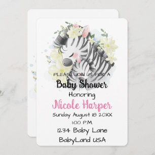 Mom and Baby Zebra Holiday Card