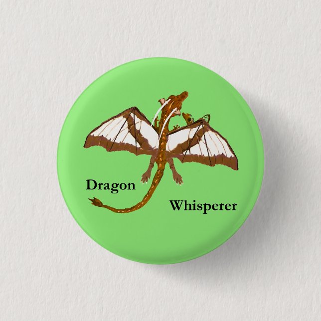Mom and Child Dragons Button (Front)