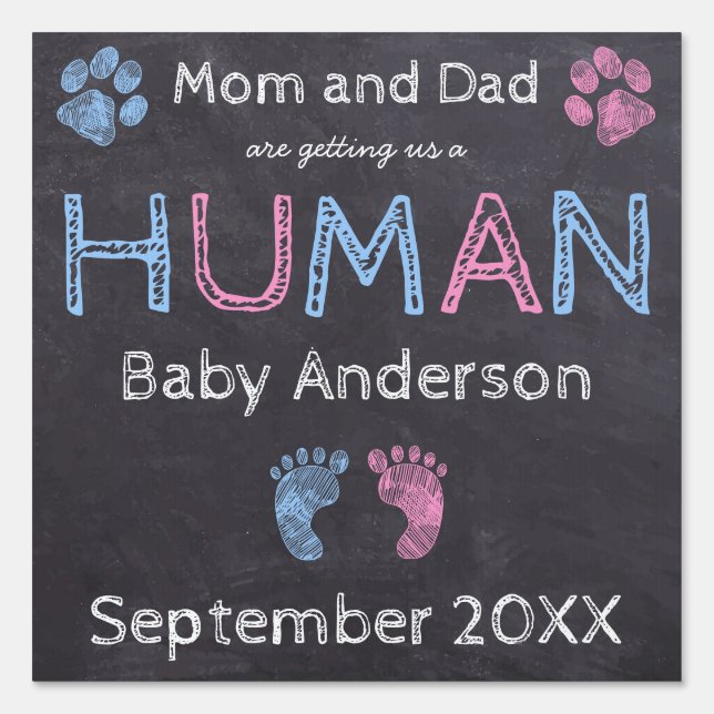 Mom And Dad Are Getting Us A Human Dog Pregnancy Sign (Front)