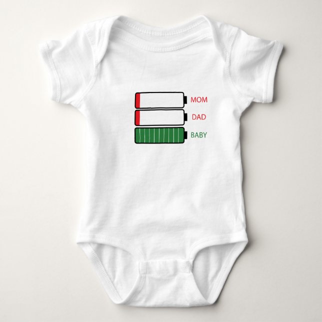 MoM and DaD Baby Bodysuit (Front)