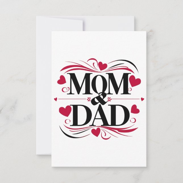 Mom and dad best parents every one  thank you card (Front)