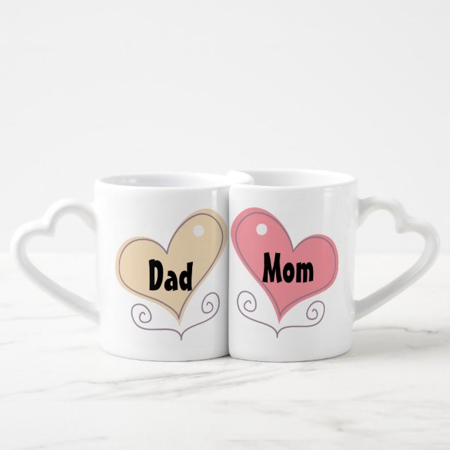 Mom and Dad Coffee Coffee Mug Set (Front Nesting)