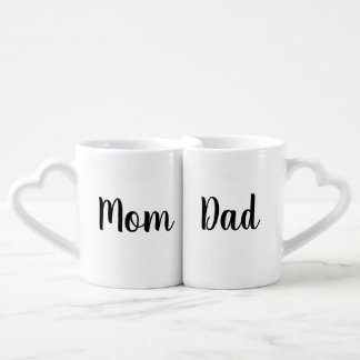 Mom and Dad Couple Heart Valentine Mugs
