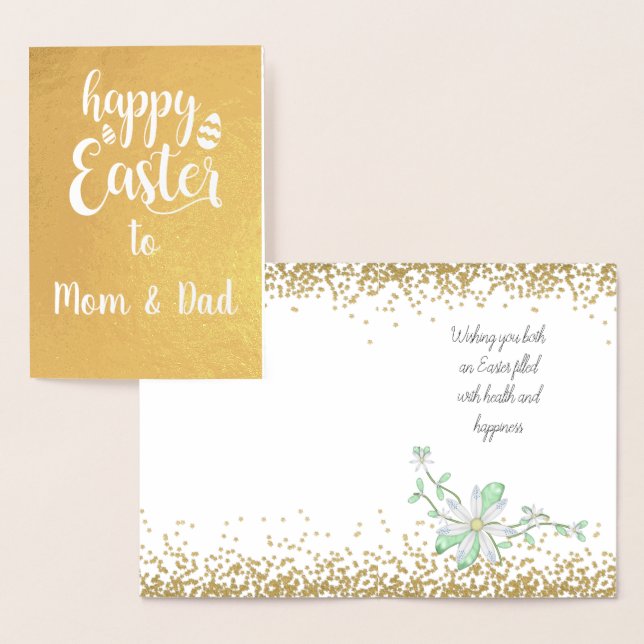 Mom and Dad Easter REAL FOIL Foil Card (Display)