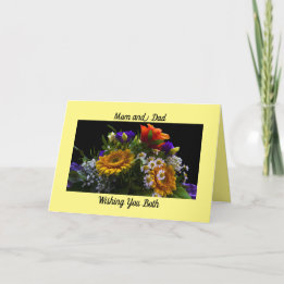 Mom And Dad Floral Easter Card