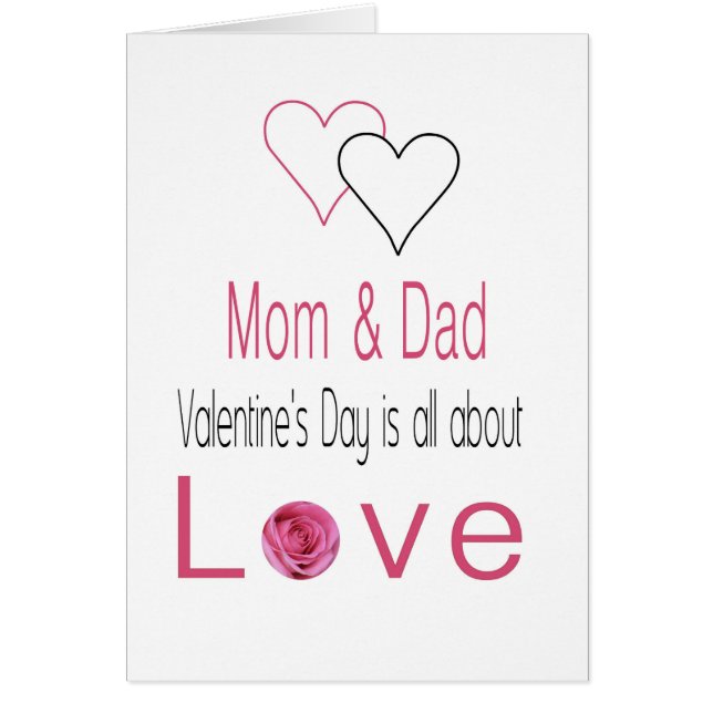 Mom and Dad  Happy Valentine's Day Roses (Front)