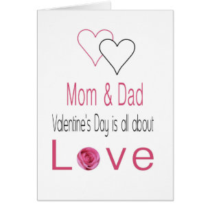 Mom and Dad Happy Valentine's Day Roses Cards
