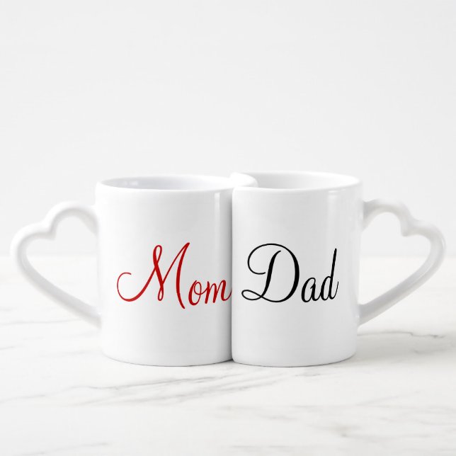 Mom and Dad Lovers' Mug Set (Front Nesting)