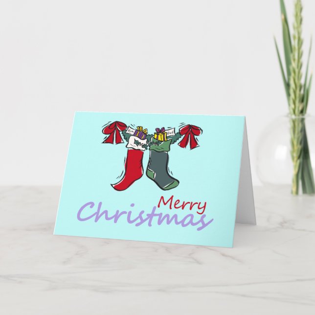 Mom and Dad Merry Christmas Holiday Card (Front)