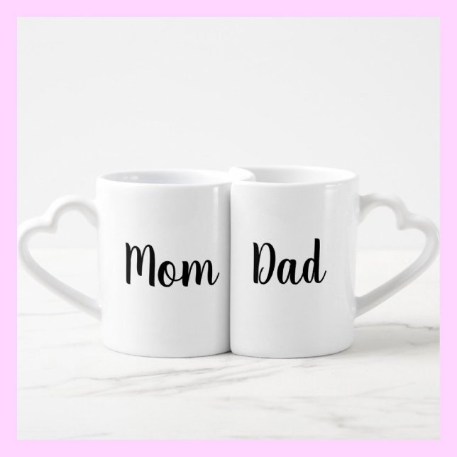 Mom and Dad Valentine Couple Mugs (Valentines for Mom and Dad)
