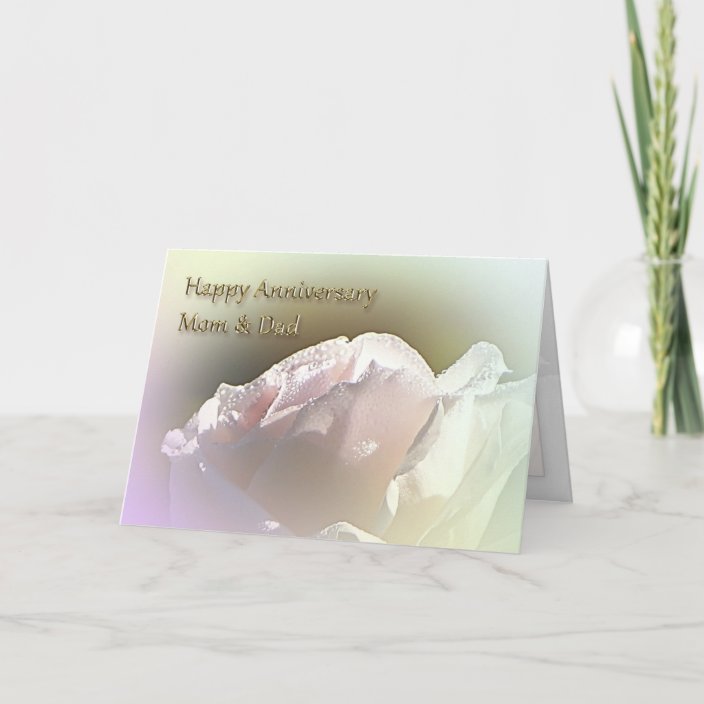  Mom and Dad Wedding Anniversary Greeting Card Zazzle.com