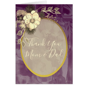 Mom and Dad Wedding Thank You Card