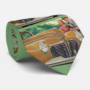 Mom and Dad's MAMMOTH 1941 Plymouth print Neck Tie