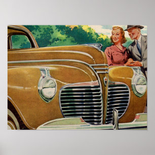 Mom and Dad's MAMMOTH golden 1941 Plymouth Poster