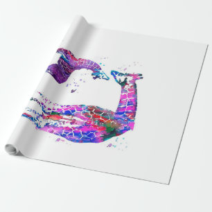 Mom And Daughter Giraffe Gift, Family Lover Gift Wrapping Paper