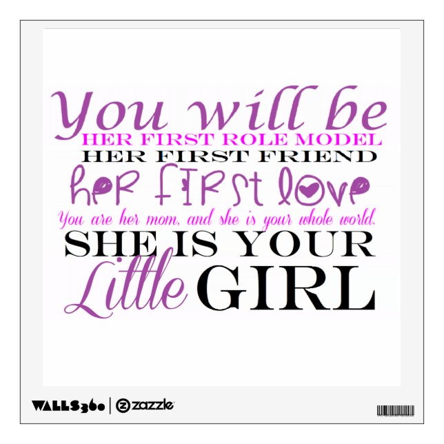 Mom and Daughter: Love Wall Sticker (Front)