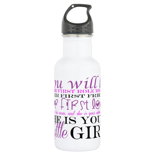 Mom and Daughter: Love Water Bottle (Front)