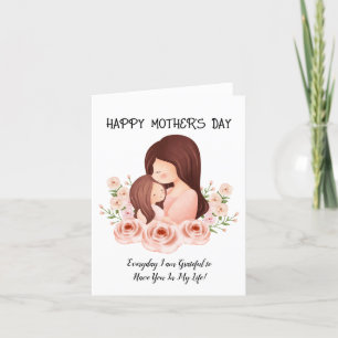 mom and daughter mothers day  holiday card