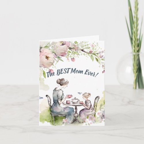 Mom and Daughter Tea Party Note Card