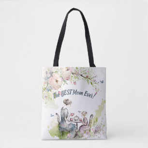 Mom and Daughter Tea Party Tote Bag